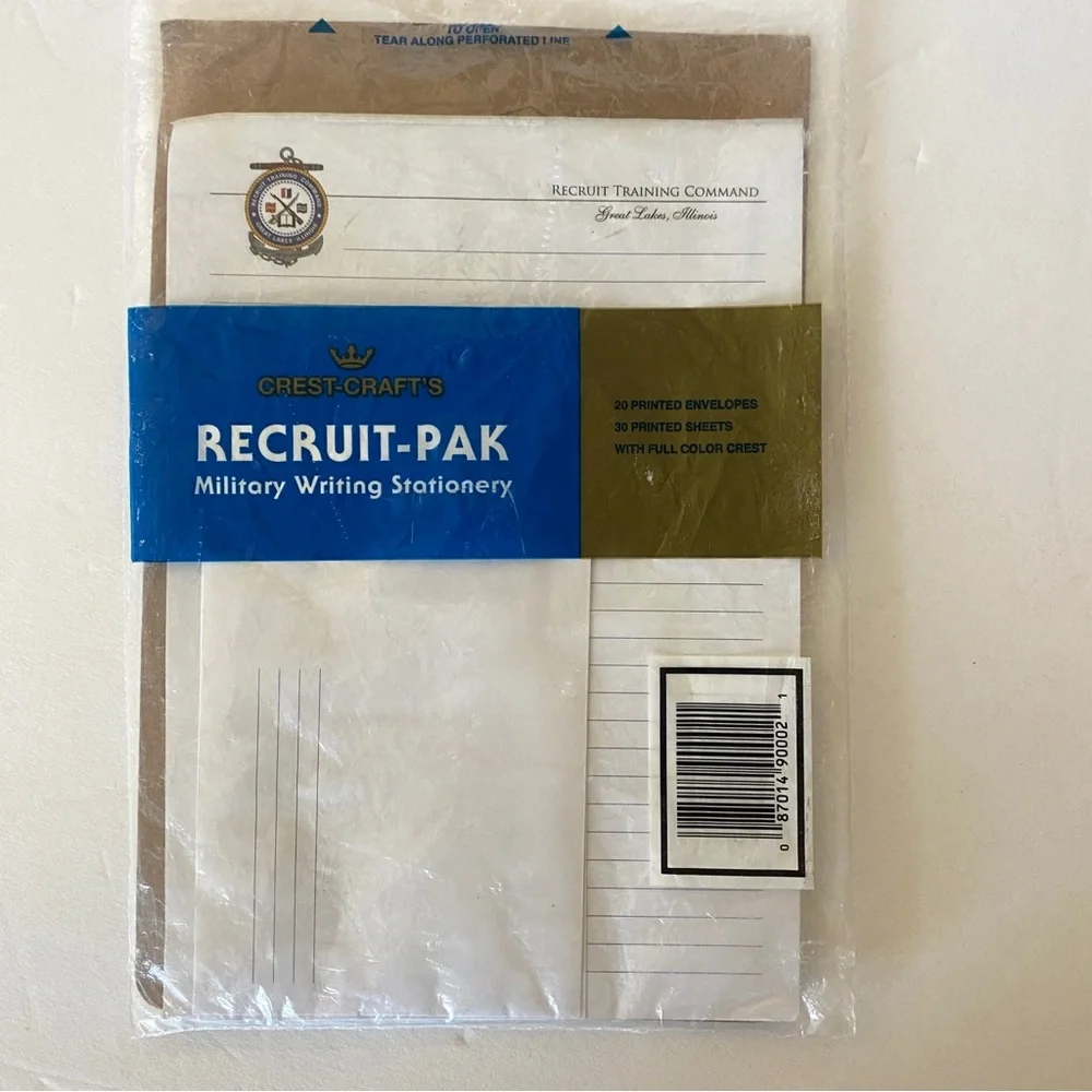 Crest Craft Military Writing Stationery Set Recruit-Pak Bootcamp Illinois